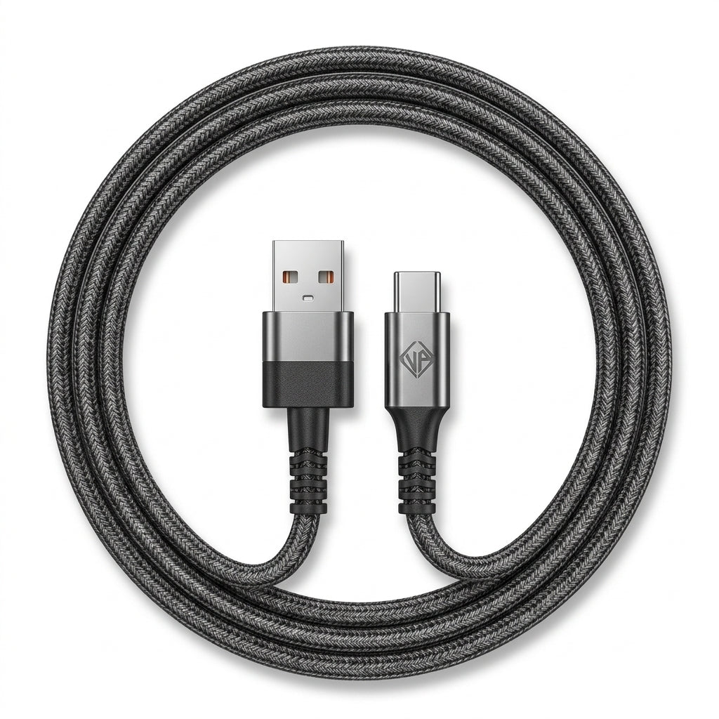 Power Lap PL-831-C 3.1A Super Fast Charging USB-A to Type-C Data Cable (100cm) – Resilient Braided Power Cord Compatible with PS5, PlayStation 5, and Nintendo Switch (NSW)