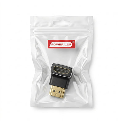 محول HDMI بزاوية 90 درجة 8K من باور لاب (ذكر/أنثى) | موصل بزاوية قائمة من ذكر إلى أنثى | موسع فيديو فائق الدقة لأجهزة التلفزيون المثبتة على الحائط وPS5 وبلاي ستيشن 5 والكمبيوتر الشخصي (POWERLAP-37)