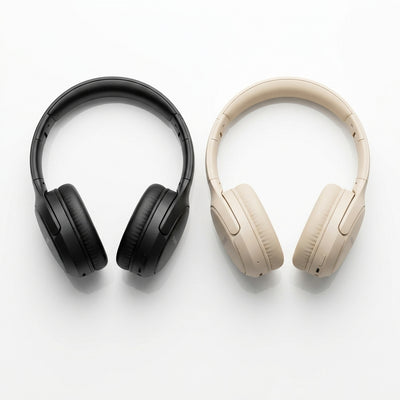 PAWA Infinite ANC Wireless Over-Ear Headphones with 165 Hours Playtime | Bluetooth 5.4, Active Noise Cancelling, 40mm Drivers & 1000mAh Battery (Black & Beige)