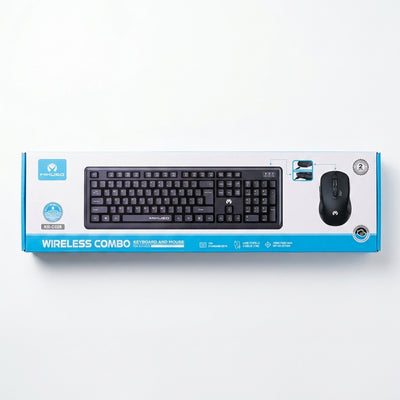 MIKUSO KB-C028 Rechargeable Wireless Keyboard and Mouse Combo – 2.4G Business Set with Built-In Battery & Adjustable DPI (Compatible with PC, Laptop, PS5, and Nintendo Switch NSW)
