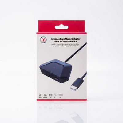 JYS Keyboard and Mouse Adapter with 3.5mm Audio Jack for Nintendo Switch (NSW), PS4 & Xbox – PC Controller Converter (Trending Gaming Accessories for Multi-Console, PS5, PlayStation 5, Nintendo Setups)