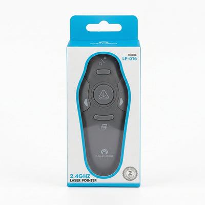 Mikuso LP-016 2.4GHz Wireless Laser Pointer & Presentation Remote – Ergonomic Slide Clicker Compatible with PC, Mac, PS5, PlayStation 5, and Nintendo Switch (NSW) Ecosystems