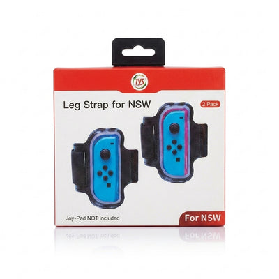 JYS 2-Pack Leg Strap for Nintendo Switch (NSW) Joy-Con – Elastic Sports Band (Trending Gaming Accessories for Switch, PS5, PlayStation 5 Setups)