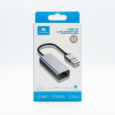 Mikuso AD-L005D PRO USB to LAN Ethernet Adapter – Stable Wired Network Dongle Compatible with PC, PS5, PlayStation 5, and Nintendo Switch (NSW)