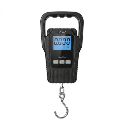 PAWA Voyager Digital Luggage Scale (Black) – 50KG Max Portable Travel Weighing Hook (Essential for Traveling with Heavy Tech, PS5, PlayStation 5 & Nintendo Switch NSW Gear)