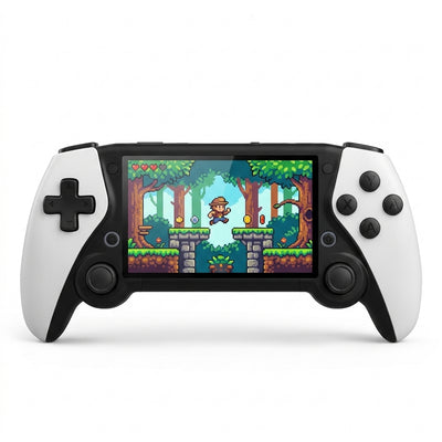 M25 Retro Handheld Game Console (256GB) | 19,000+ Classic Games Emulator with 4.3" HD Screen & 2GB RAM | Supports PSP, PS1, N64 & 3D Games (White/Black)