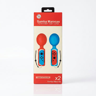 JYS 2-Pack Samba Maracas for Nintendo Switch (NSW) & OLED Joy-Con – Rhythm Game Accessory (Trending Gaming Gear for Switch, PS5, PlayStation 5 Setups)