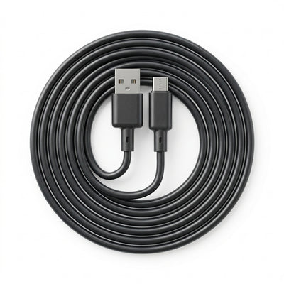 PAWA Lite 3A USB-A to Type-C Fast Charging Cable (1.2M / 4Ft) | High-Speed 480Mbps Data Sync, Durable PVC Jacket & Flexible Strain Relief (Black & White Options)