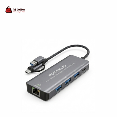 USB-C/USBA TO 3.HUB+LAN 5 IN 1 ADAPTOR POWERLAP