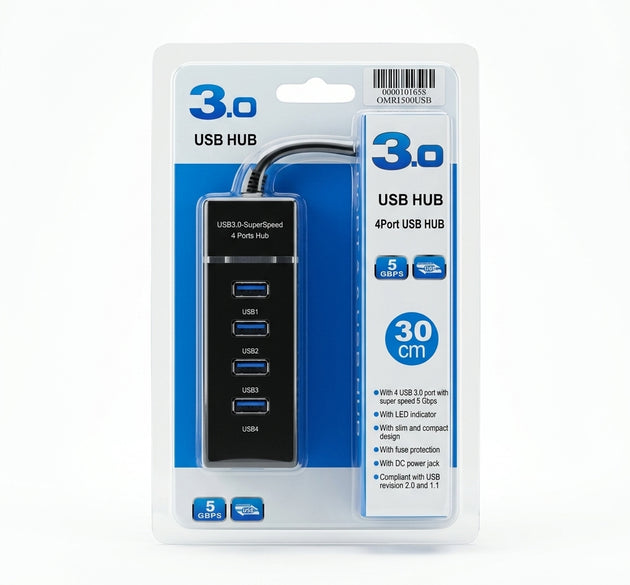 موزع USB 3.0 بأربع منافذ