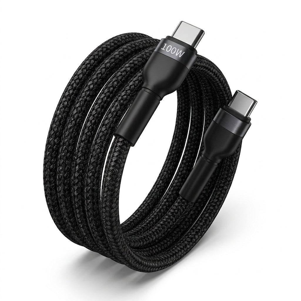 REMAX Jany Series 100W Type-C to Type-C Cable (RC-172) – 1M High-Density Braided Fast Charging & Data Sync Cord