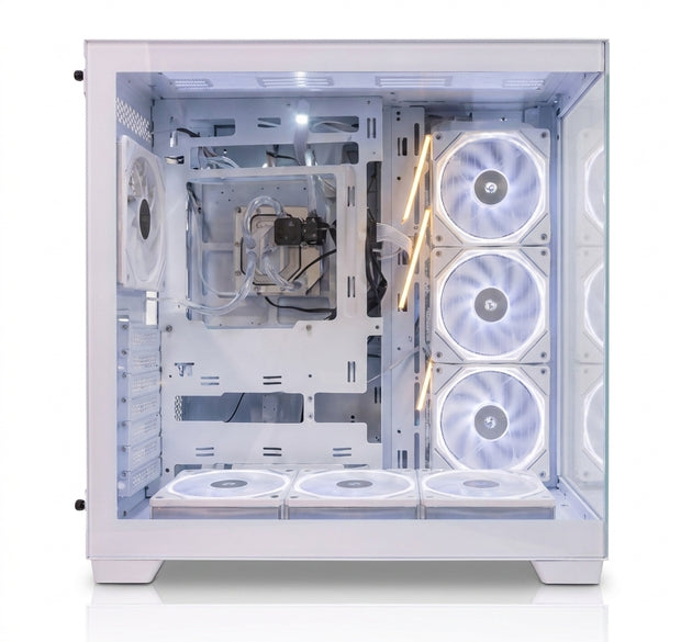 NS Gamer Gaming PC  (Falcon Build) | Intel Core i7-14700, ASUS Dual RTX 5070 12GB, 32GB DDR5 RAM, 1TB NVMe M.2 SSD, ASUS Prime B760 DDR5 Motherboard, 360mm AIO Liquid Cooler, 850W 80+ Gold PSU, Panoramic White 7-Fan ARGB Chassis