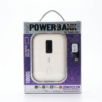 Remax RPP-635 10000mAh Power Bank – 20W + 22.5W Super Fast Charging Portable Charger with Built-In Cables & LED Digital Display