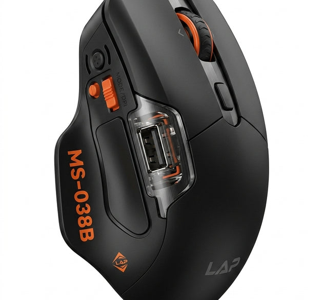 ماوس أوبتيكال لاسلكي مريح Power Lap MS-38B | ماوس مكتب لاسلكي