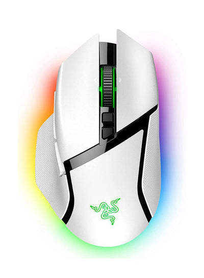 Razer Basilisk V3 Pro USB Wireless Optical Gaming Mouse, 30K DPI Optical Sensor, Chroma RGB Lighting, HyperScroll Tilt Wheel, 750 IPS Speed, 11 Programmable Buttons, White