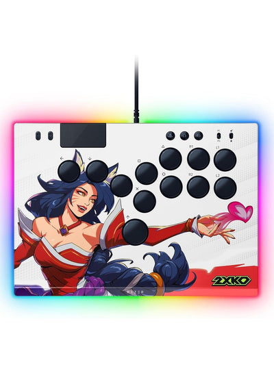 Razer Kitsune All-Button Optical Arcade Controller for PS5 & PC: Low-Profile Optical Switches, Slim Form Factor, Removable Top Plate, Chroma RGB Lighting, USB Type C - 2XKO Edition