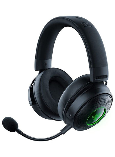 Razer Kraken V3 Pro Wireless Gaming Headset: Haptic Technology, HyperSense, Passive noise cancellation, USB-A Wireless (2.4GHz), 3.5mm Analog, For PC, PS4, PS5, Nintendo Switch, Mobile, Xbox - Black