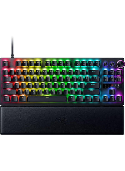 Razer Huntsman V3 Pro Mechanical Keyboard, Analog Optical Switch Gen-2, Firm Leatherette Wrist Rest, Doubleshot PBT Keycaps, Detachable Type-C Cable, ENG (US) Layout, Black
