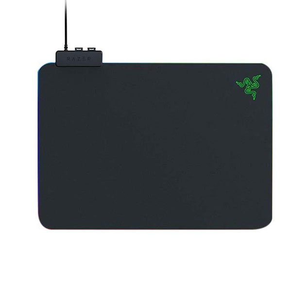 Razer Firefly V2 -Hard Surface Gaming Mouse Mat(Micro-Textured Surface, Cable Holder, RGB Chroma Lighting) Black