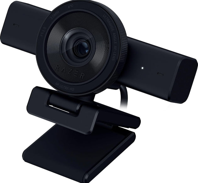 Razer Kiyo V2 4K 30 FPS AI Webcam for Creators: AI-Powered Auto-Framing, One-Click Image Enhancement, High Dynamic Range, Ultrawide Angle Lens, Software Customization - Black