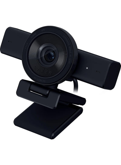 Razer Kiyo V2 4K 30 FPS AI Webcam for Creators: AI-Powered Auto-Framing, One-Click Image Enhancement, High Dynamic Range, Ultrawide Angle Lens, Software Customization - Black