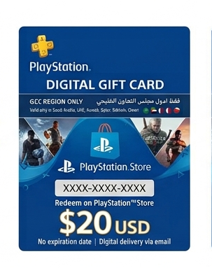 PlayStation Store Gift Card $20 – Digital Code | Instant Delivery via WhatsApp & Email | PSN Wallet Top-Up (GCC)