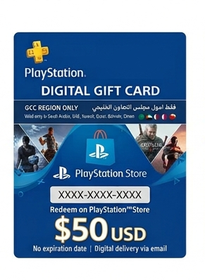 PlayStation Store Gift Card $50 – Digital Code | Instant Delivery via WhatsApp & Email | PSN Wallet Top-Up (GCC)