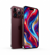 Apple iPhone 18 Pro Burgundy - front and back view - SKU 200010