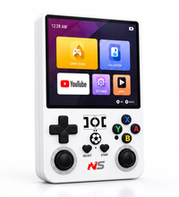 NS handheld retro game console in white with dual analog sticks - SKU 104242