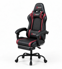 DEEP Furniture Massage Gaming Chair - Burgundy