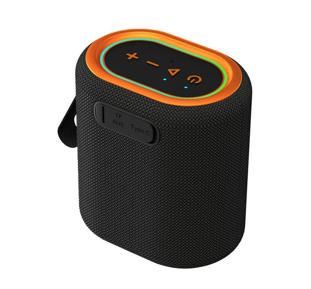 PORODO Soundtec Rave Portable Wireless Speaker | Dynamic RGB Flame Light Effects, Powerful Bass Drivers, TWS Stereo Pairing, IPX5 Water Resistance & Long Battery Life (Black)