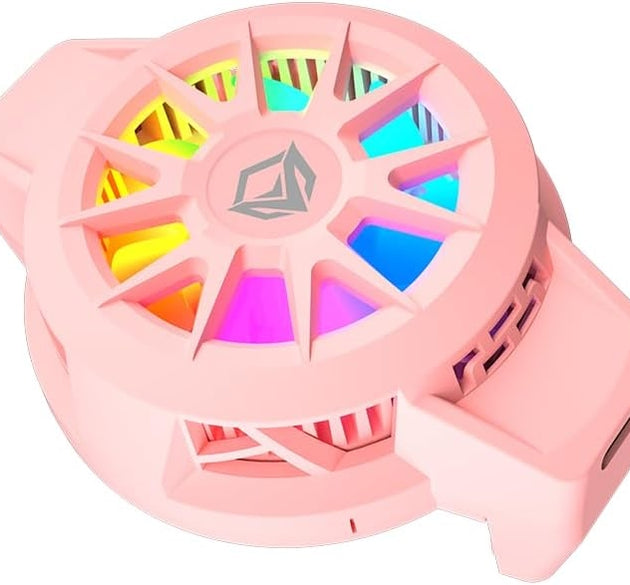 Meetion Mobile Phone Semiconductor Cooling Fan Bracket | Peltier Active Refrigeration Cooler with Dynamic RGB Lighting, Silent Turbo Fan, Retractable Clamp & USB-C Power | For iPhone, Android Mobile Gaming & Live Streaming