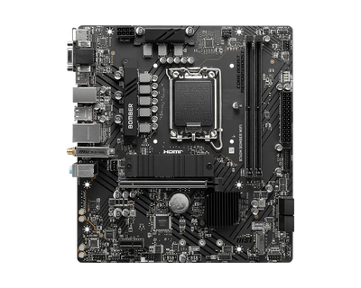 MSI B760M BOMBER WIFI DDR5 Motherboard | Intel LGA 1700, Micro-ATX, Dual DDR5, PCIe 4.0 x16, Lightning Gen4 M.2, Wi-Fi 6, 2.5G LAN, HDMI/DP | Compatible with Intel Core 14th, 13th & 12th Gen CPUs